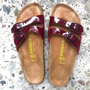 Birkenstock Patent Leather Red